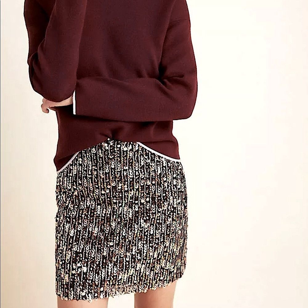 Anthropologie Corey Lynn Calter Sequined Miniskirt Size Small NWT - Picture 7 of 11
